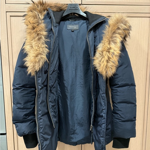 Mackage Navy Puffer with real fox Fur Trim collar - Picture 4 of 5